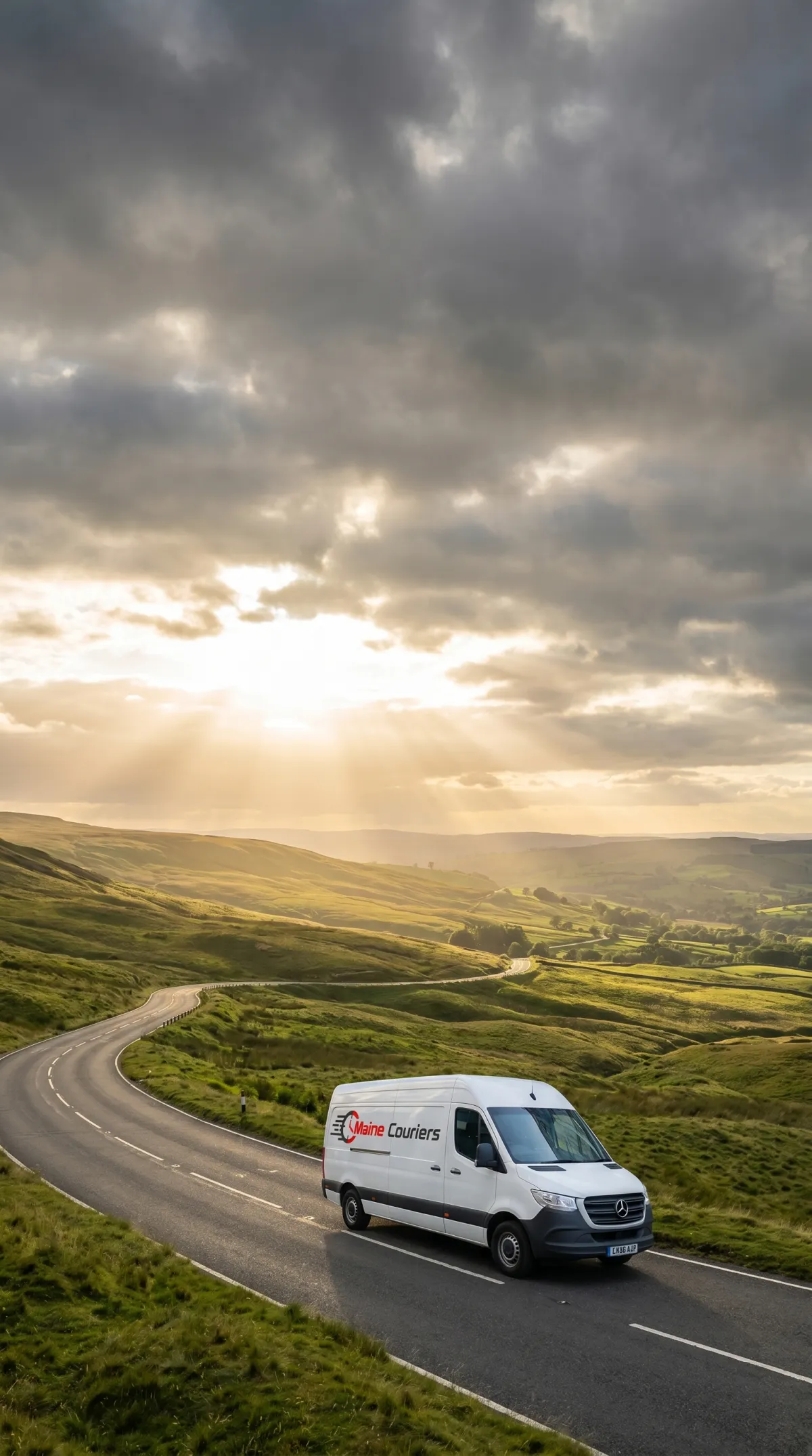 Courier van crossing UK hills — choosing a same day courier