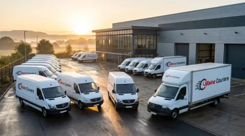 The Maine Couriers fleet ready for hospitality deliveries
